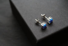 Load image into Gallery viewer, Claw Set Blue Opalite Studs
