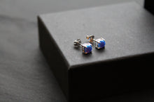 Load image into Gallery viewer, Claw Set Blue Opalite Studs
