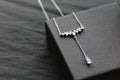 Clear Cubic Zirconia Delicate T Drop Necklace