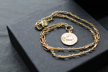 Load image into Gallery viewer, Coin Necklace with Paper Link Chain
