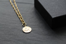 Load image into Gallery viewer, Coin Necklace with Paper Link Chain
