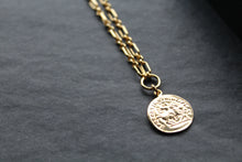 Load image into Gallery viewer, Coin Necklace with Paper Link Chain
