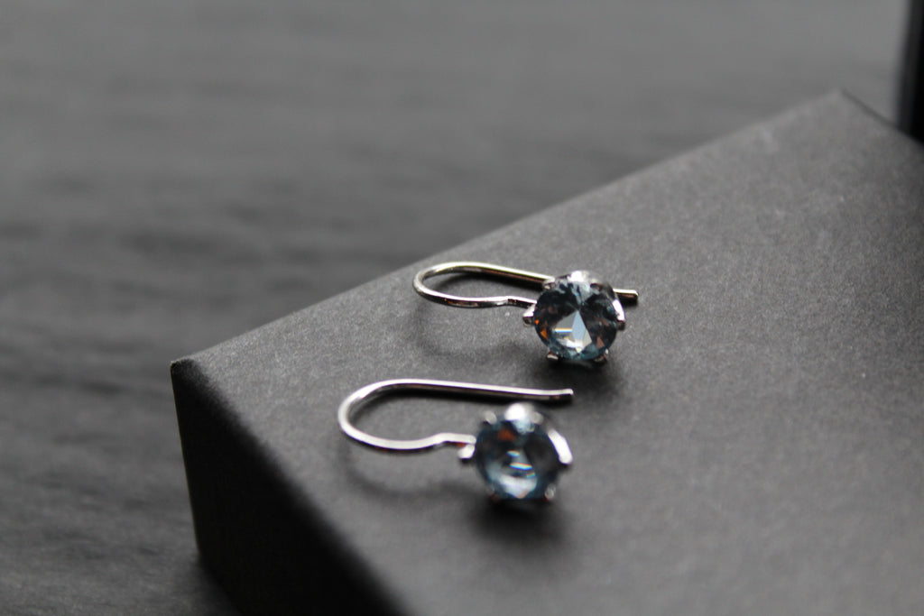 Coloured Cubic Zirconia Drop Earrings (Large)