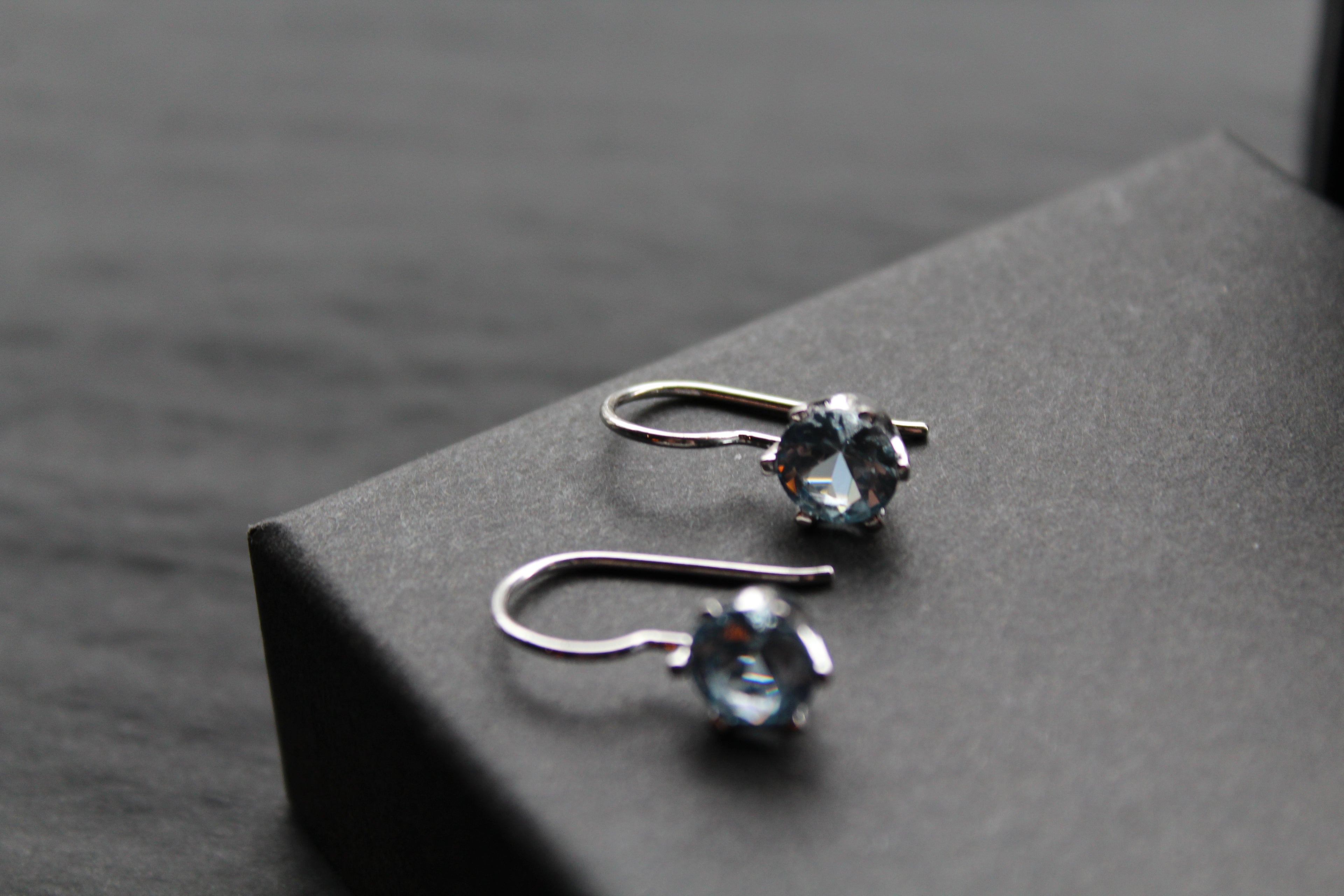 Coloured Cubic Zirconia Drop Earrings (Large)