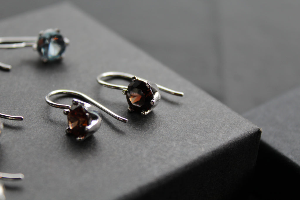 Coloured Cubic Zirconia Drop Earrings (Large)