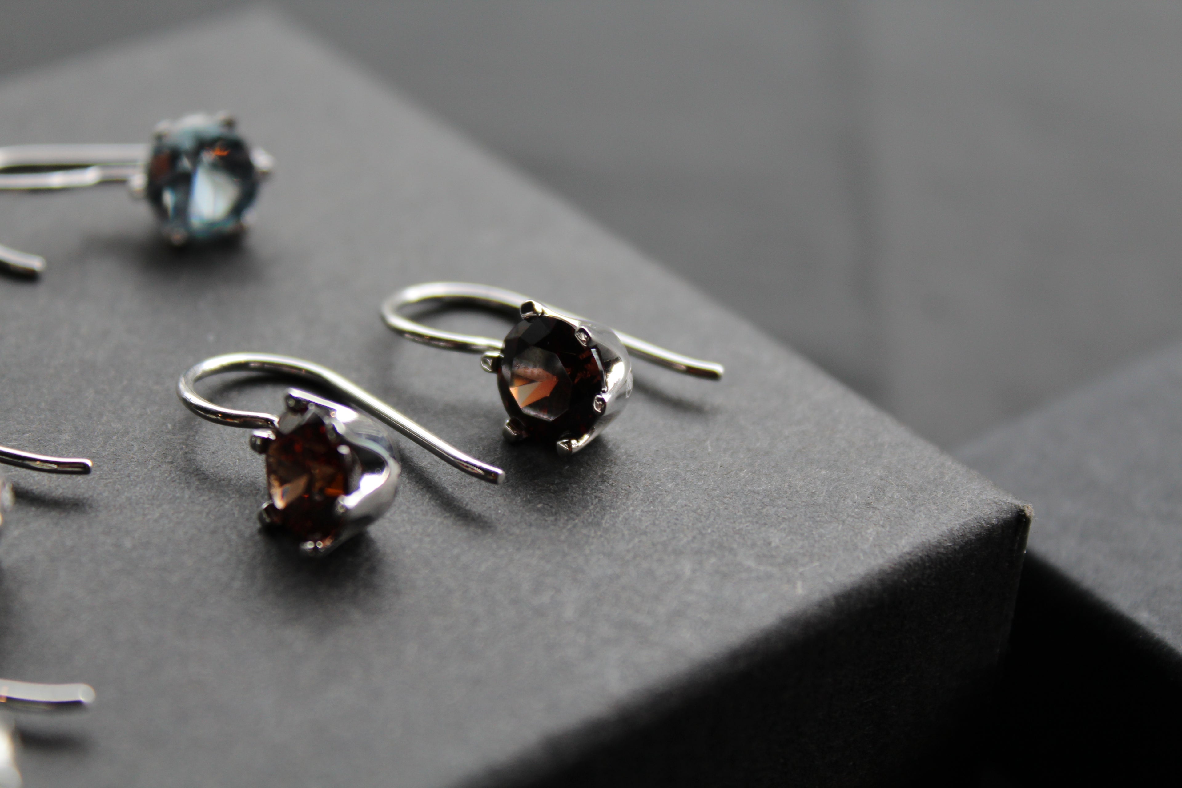Coloured Cubic Zirconia Drop Earrings (Large)
