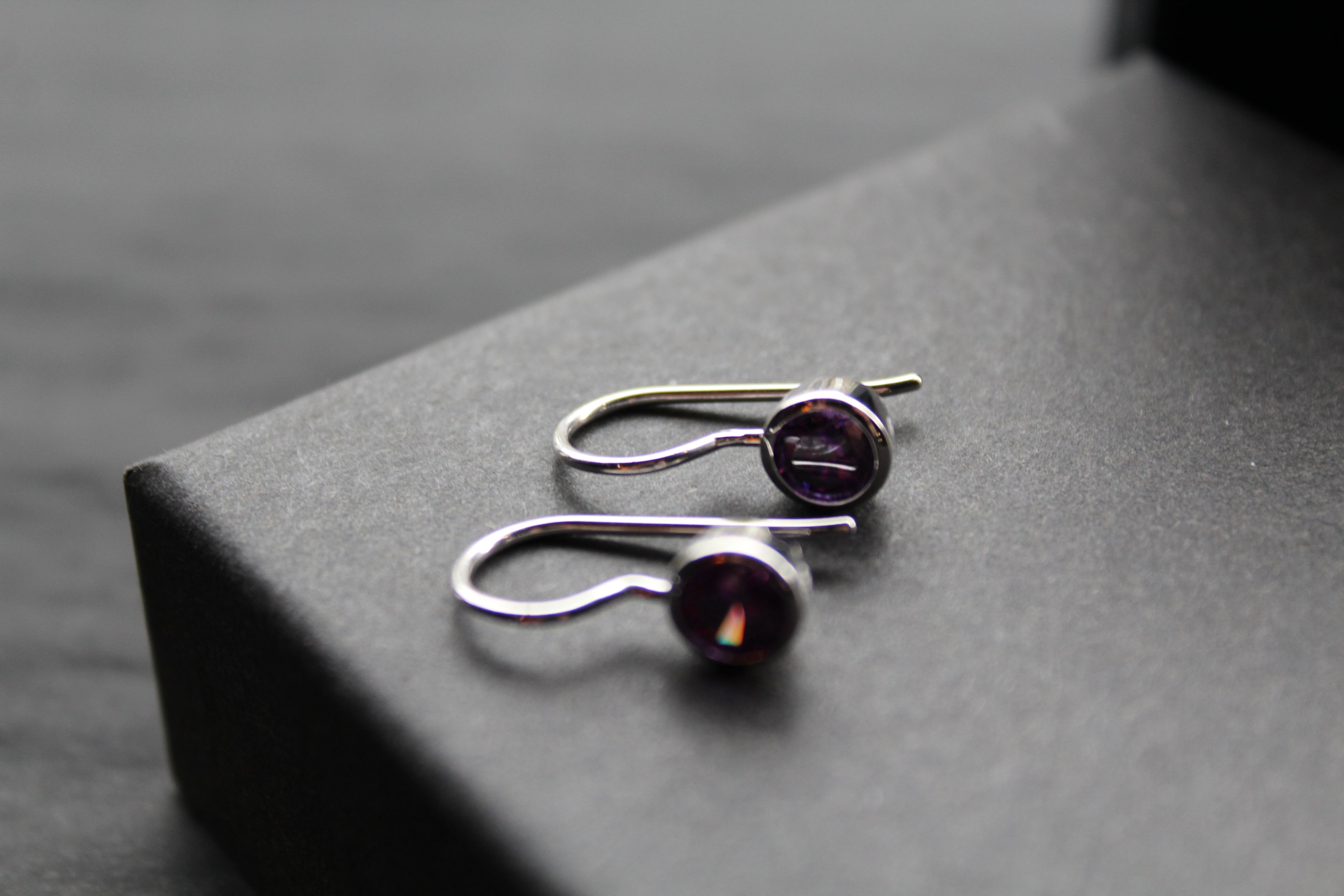 Coloured Cubic Zirconia Drop Earrings (Small)