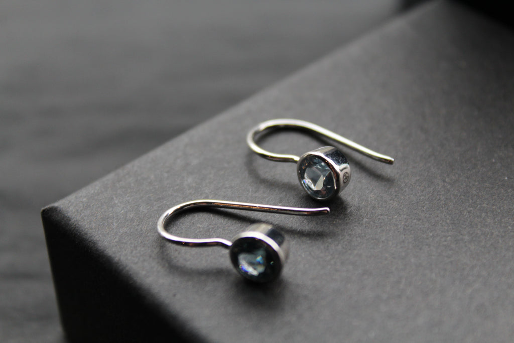 Coloured Cubic Zirconia Drop Earrings (Small)