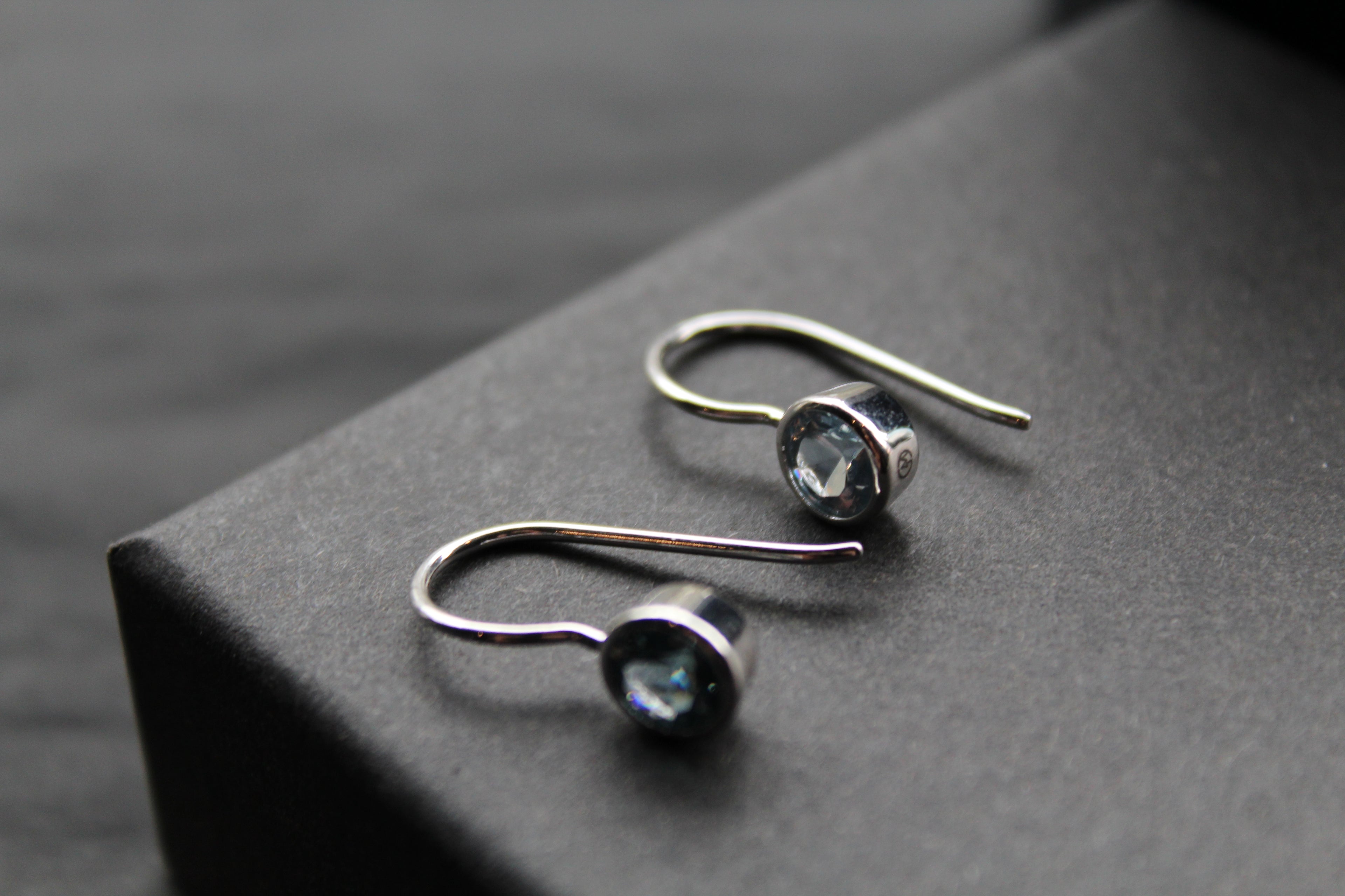 Coloured Cubic Zirconia Drop Earrings (Small)