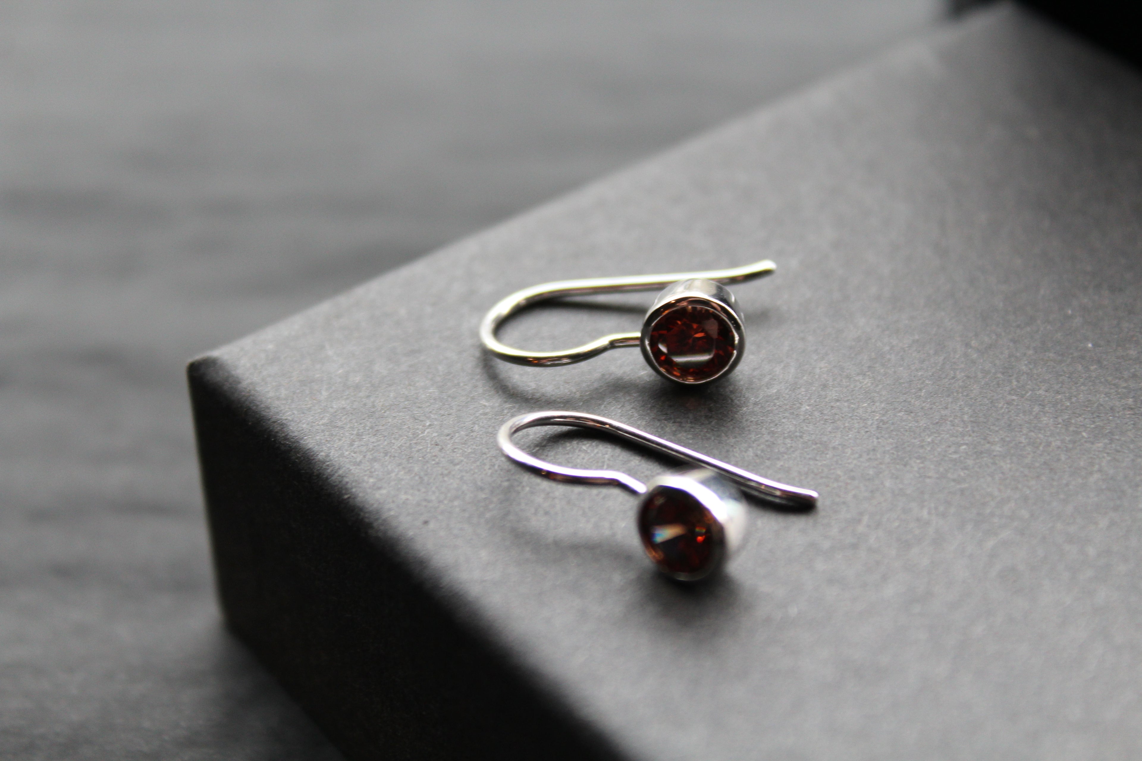 Coloured Cubic Zirconia Drop Earrings (Small)