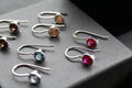 Coloured Cubic Zirconia Drop Earrings (Small)