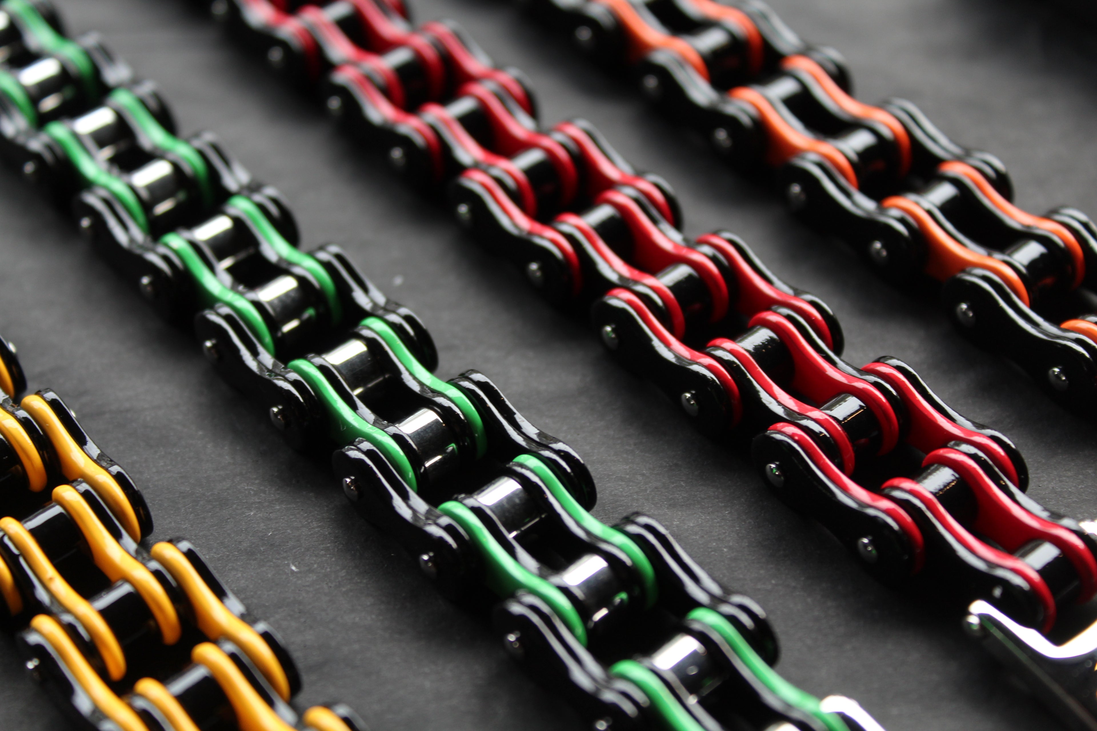 Colourful Stainless Steel Biker Bracelets