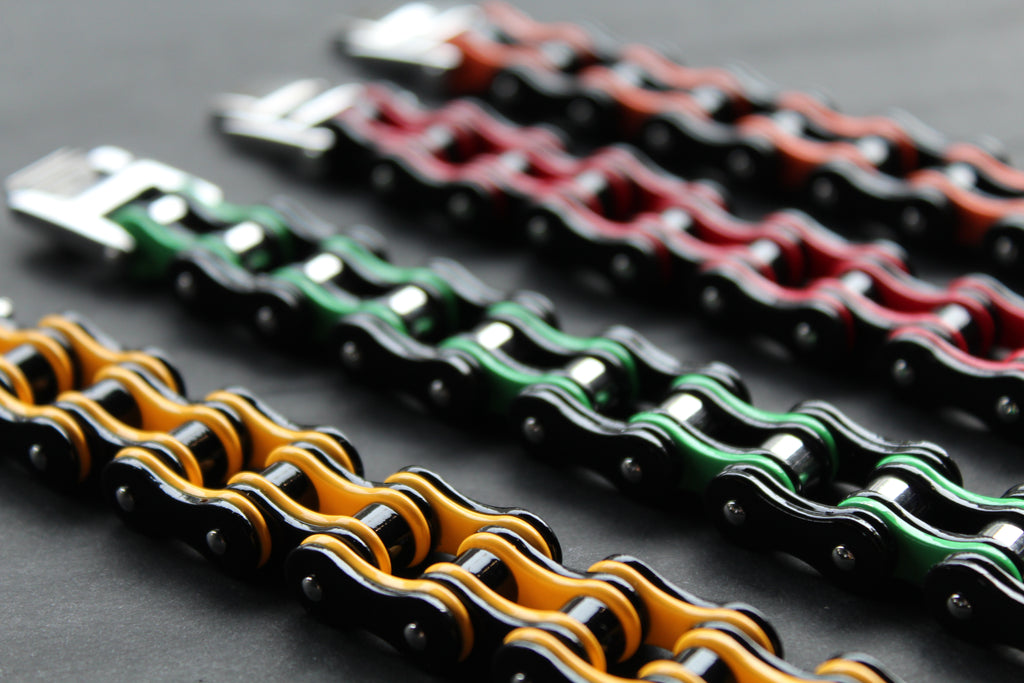 Colourful Stainless Steel Biker Bracelets