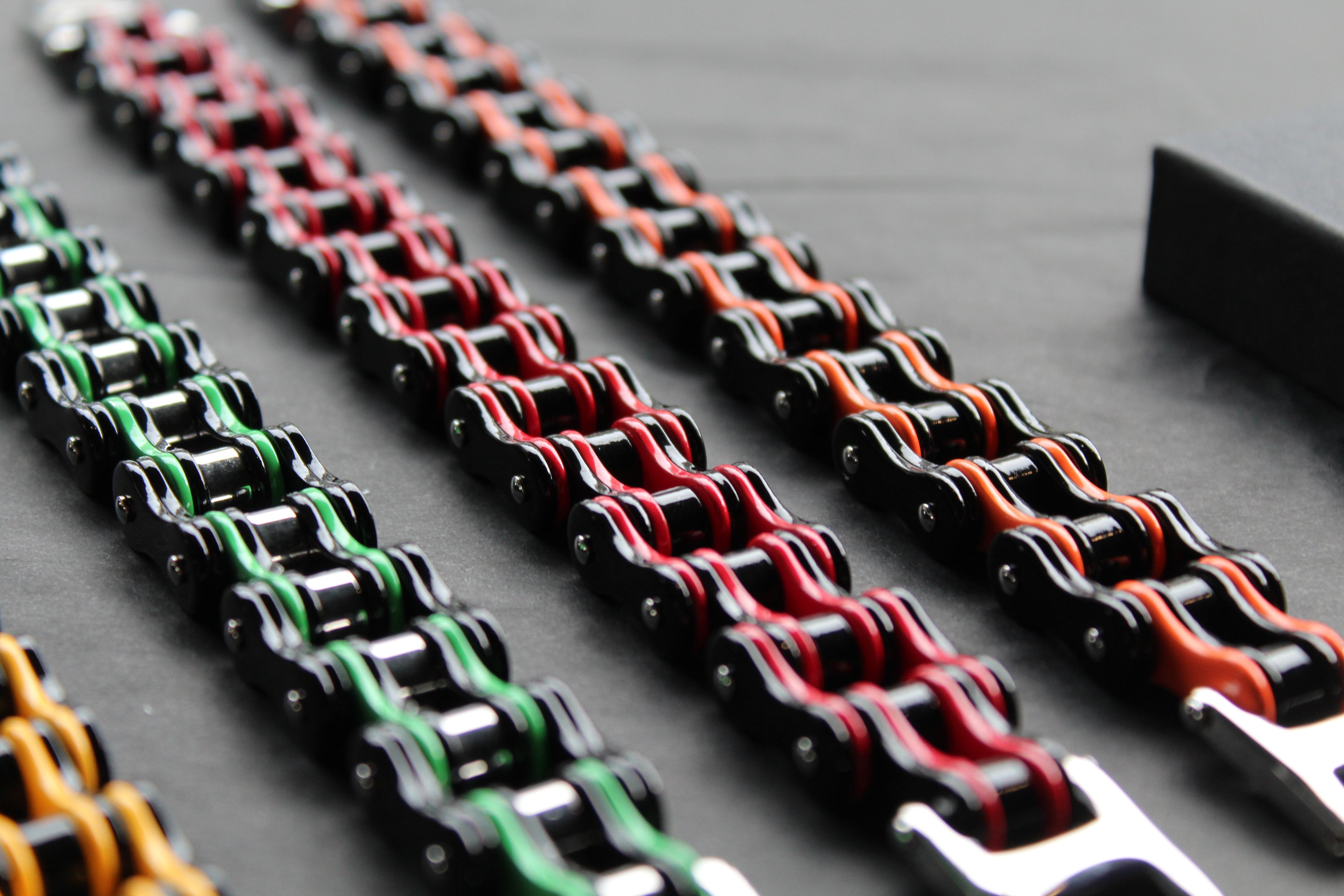 Colourful Stainless Steel Biker Bracelets