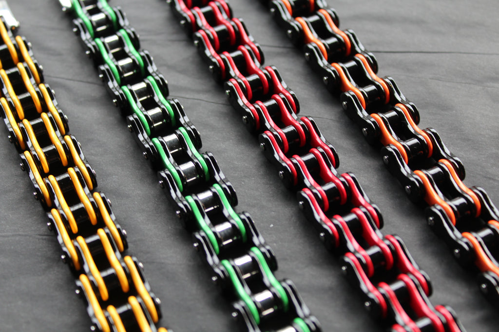 Colourful Stainless Steel Biker Bracelets