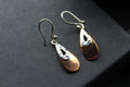 Copper & Silver Teardrop Earrings
