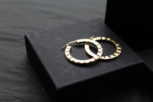 Load image into Gallery viewer, Crinkle Hinged Hoops
