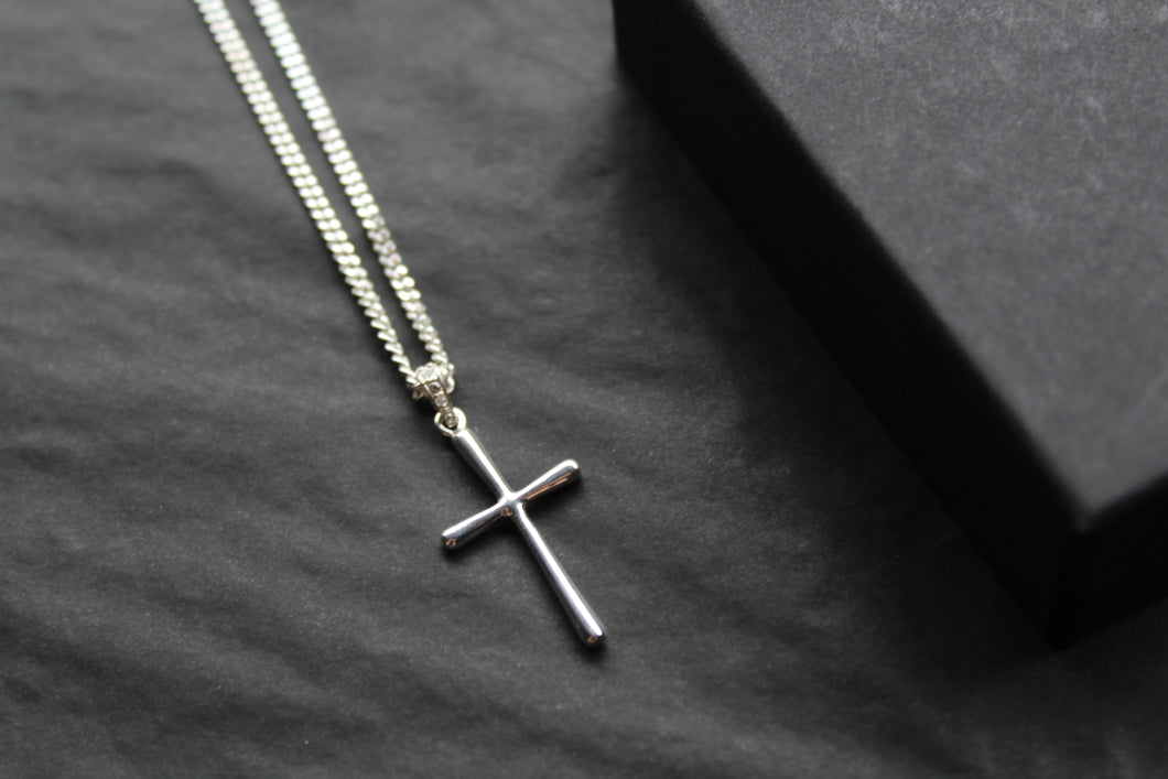 Cross with Cubic Zirconia Bale
