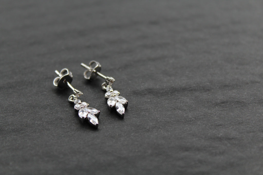 Cubic Zirconia Delicate Drop Earrings