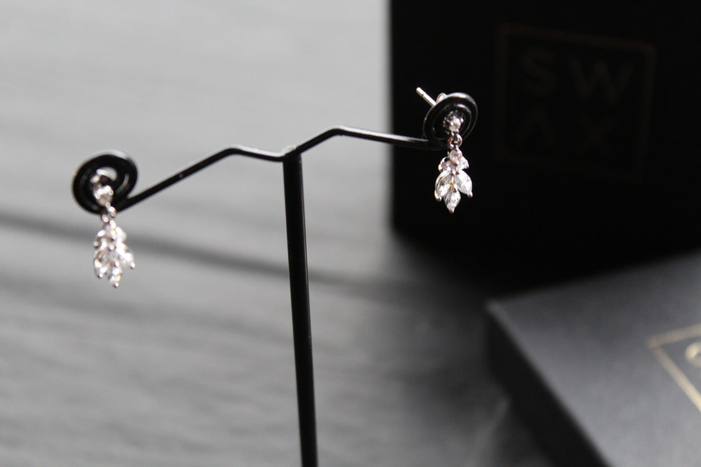 Cubic Zirconia Delicate Drop Earrings