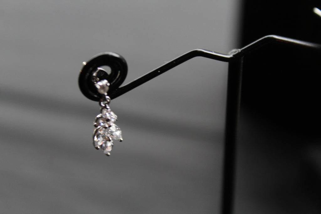 Cubic Zirconia Delicate Drop Earrings
