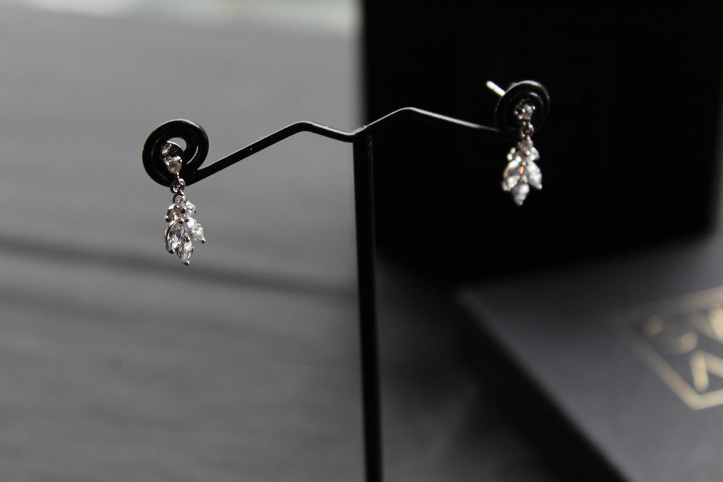 Cubic Zirconia Delicate Drop Earrings