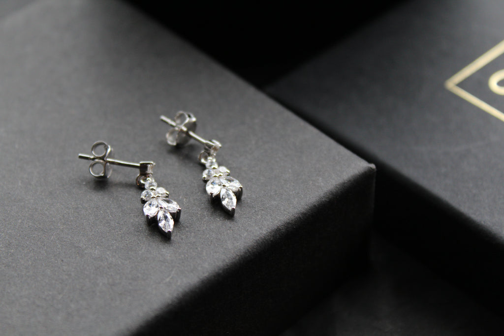 Cubic Zirconia Delicate Drop Earrings