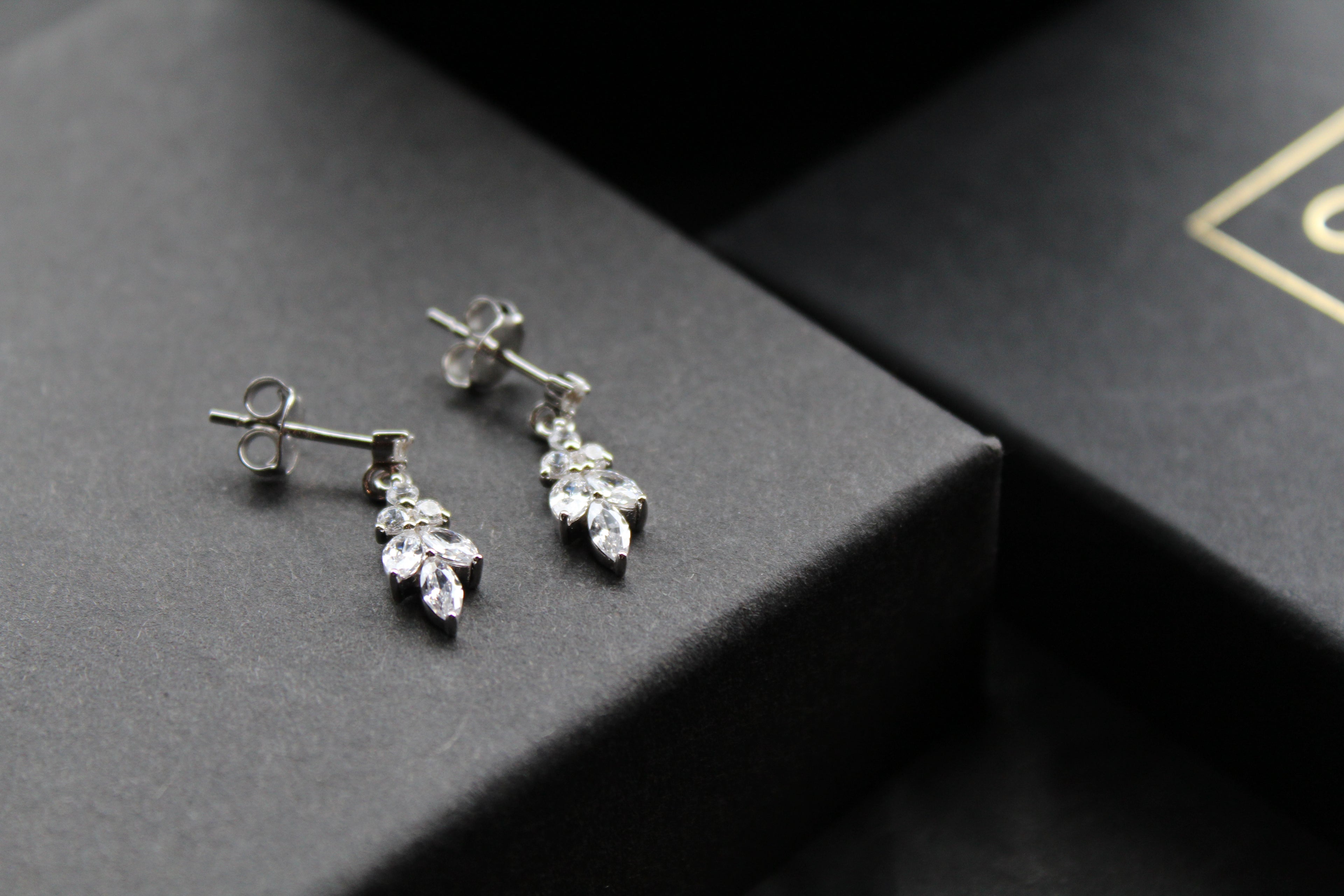 Cubic Zirconia Delicate Drop Earrings