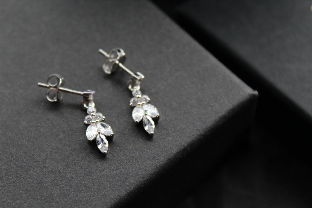 Cubic Zirconia Delicate Drop Earrings