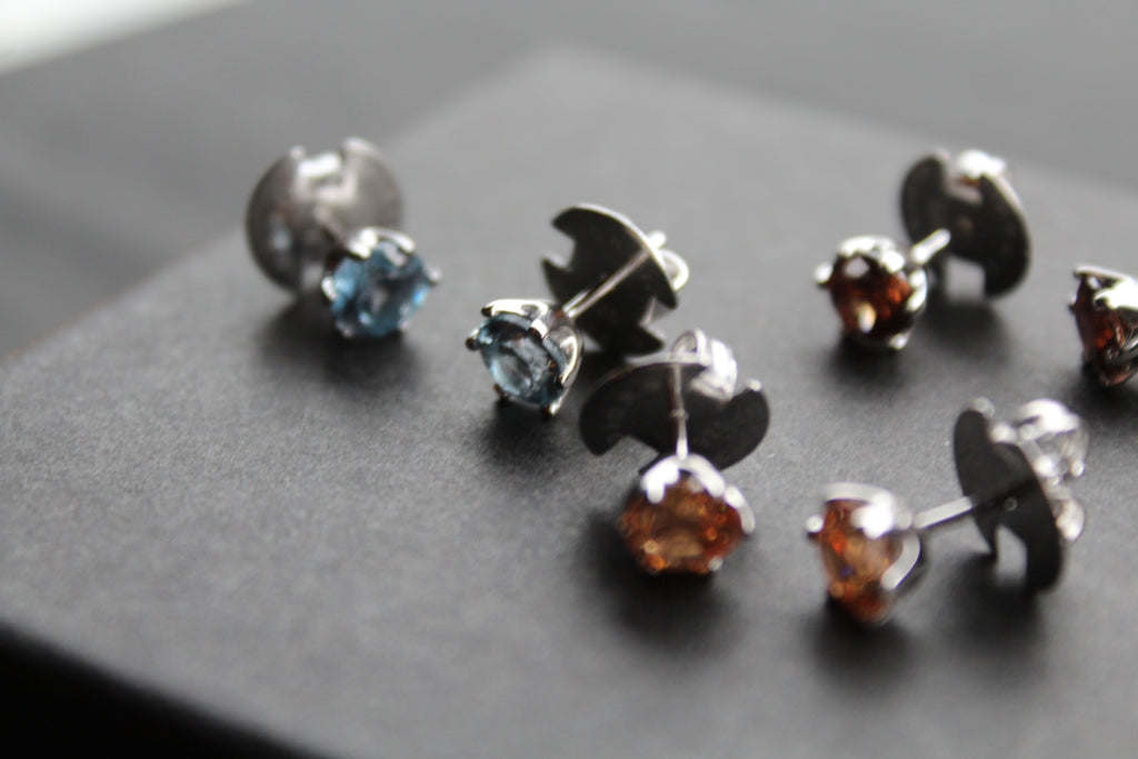 Cubic Zirconia Coloured Studs