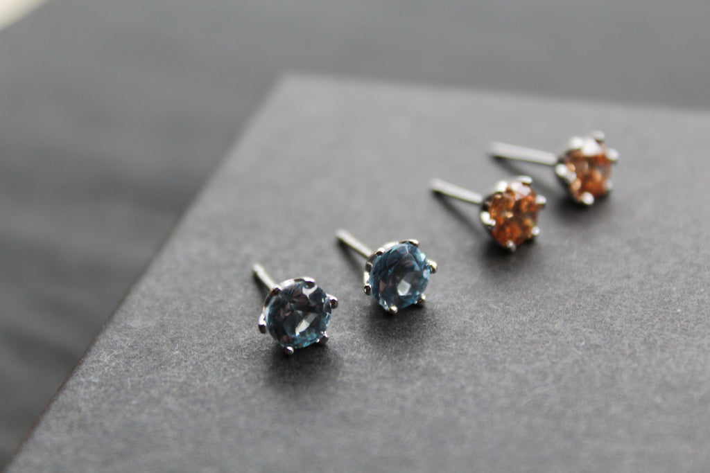 Cubic Zirconia Coloured Studs