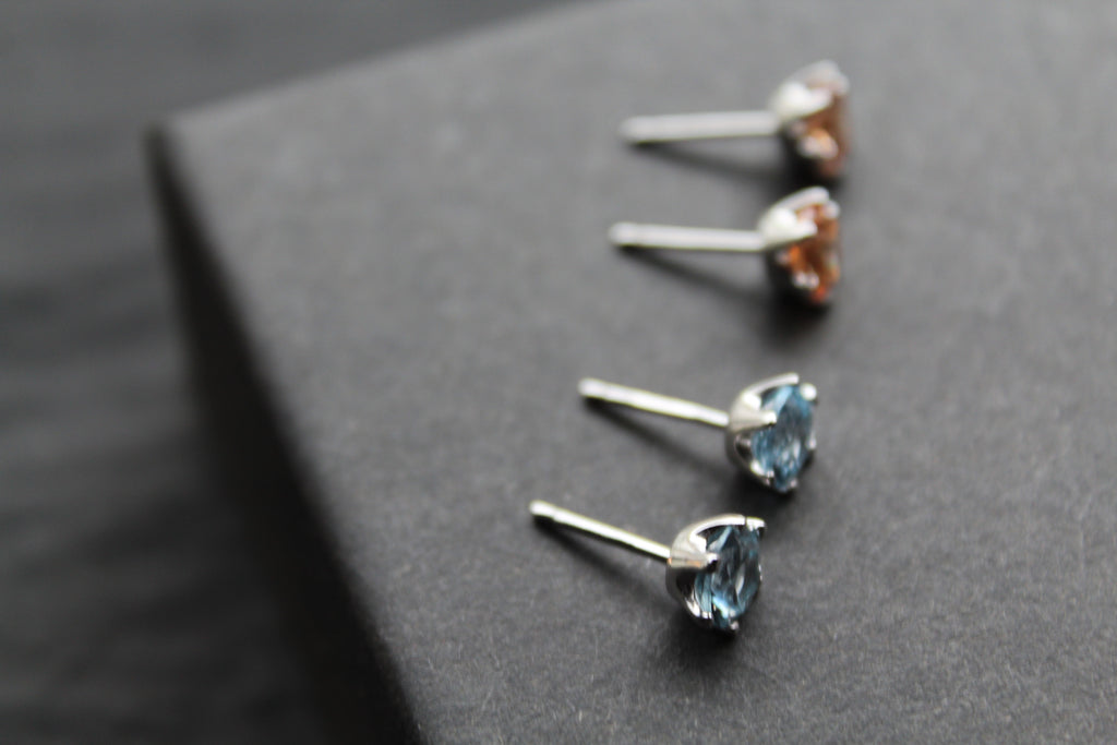 Cubic Zirconia Coloured Studs