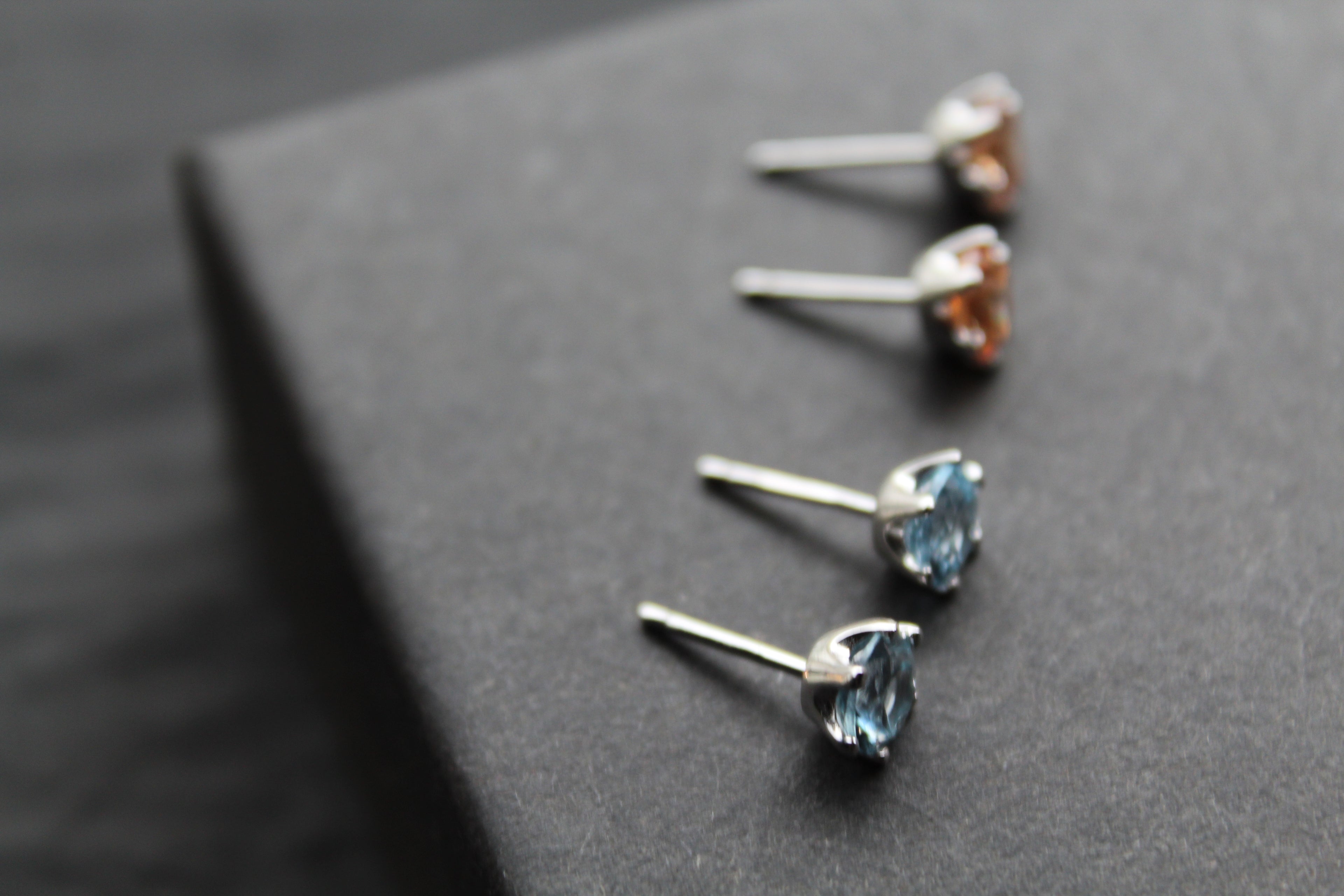 Cubic Zirconia Coloured Studs