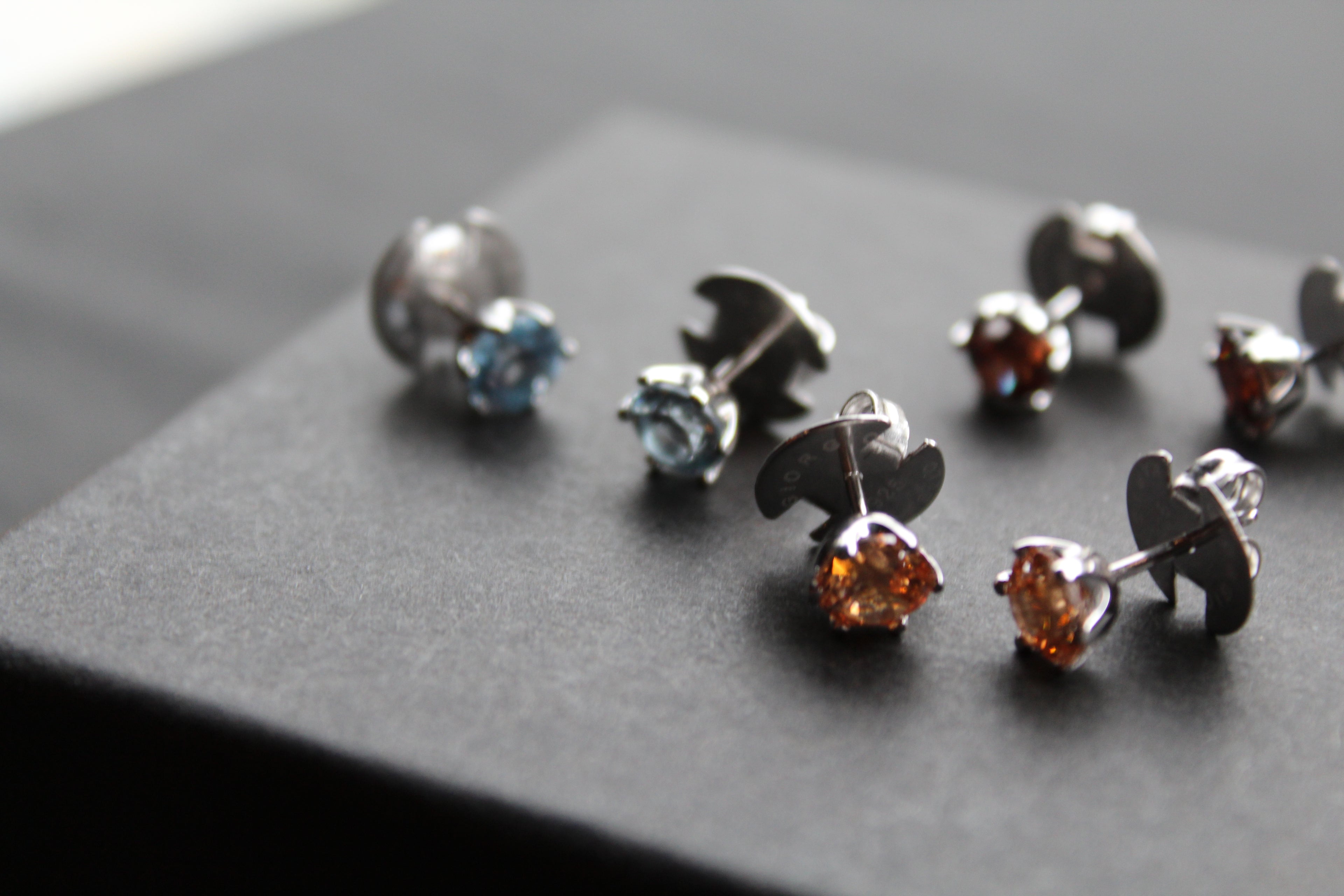 Cubic Zirconia Coloured Studs