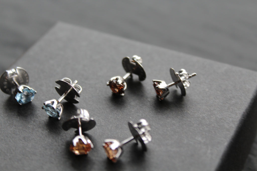 Cubic Zirconia Coloured Studs