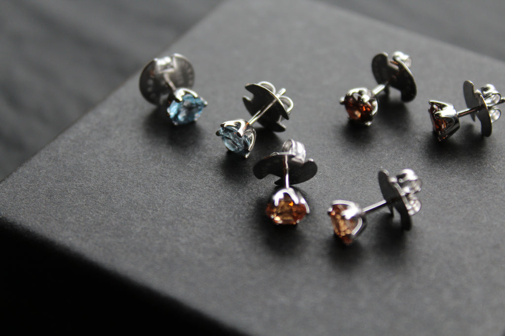 Cubic Zirconia Coloured Studs