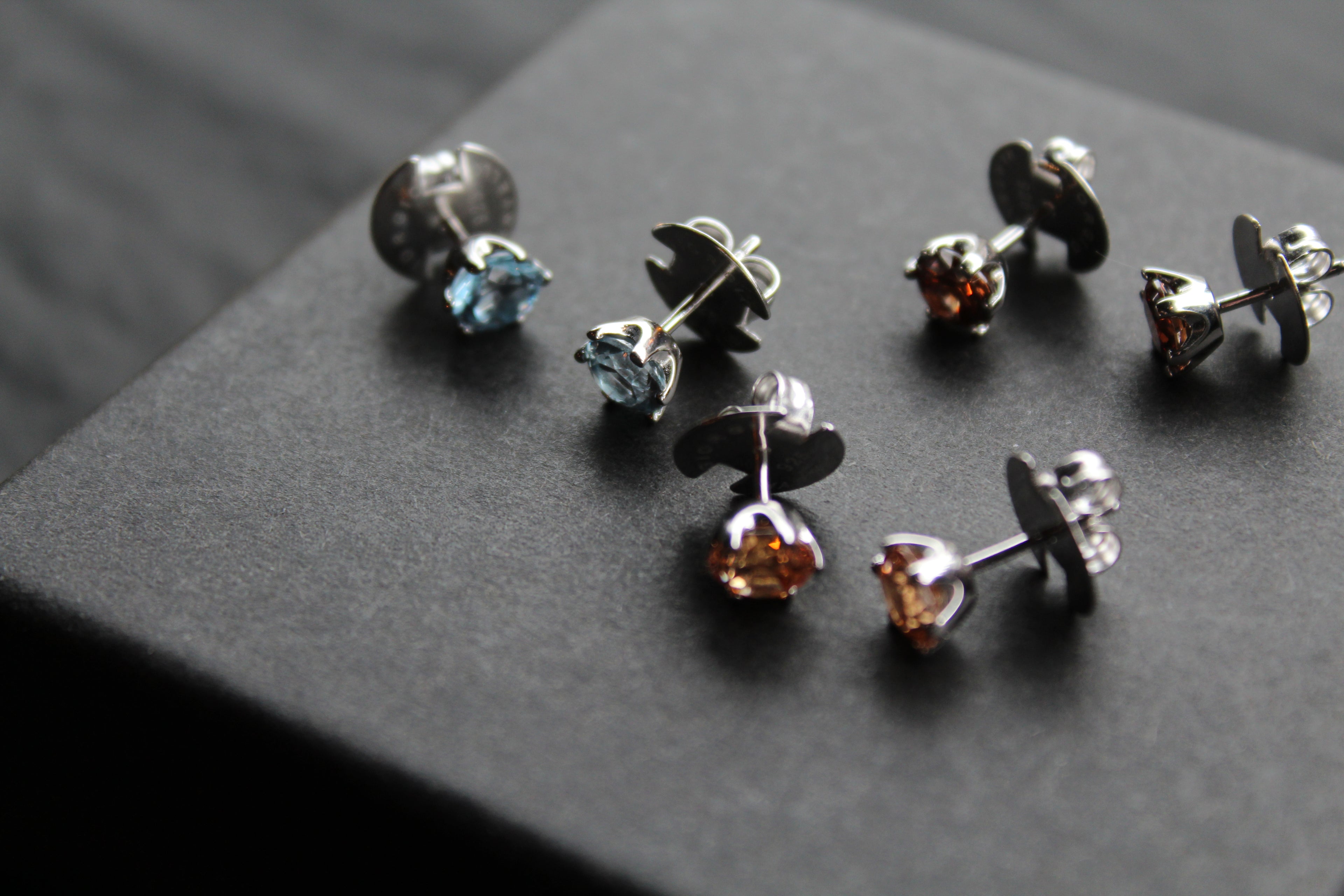 Cubic Zirconia Coloured Studs