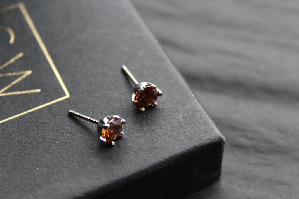 Cubic Zirconia Coloured Studs