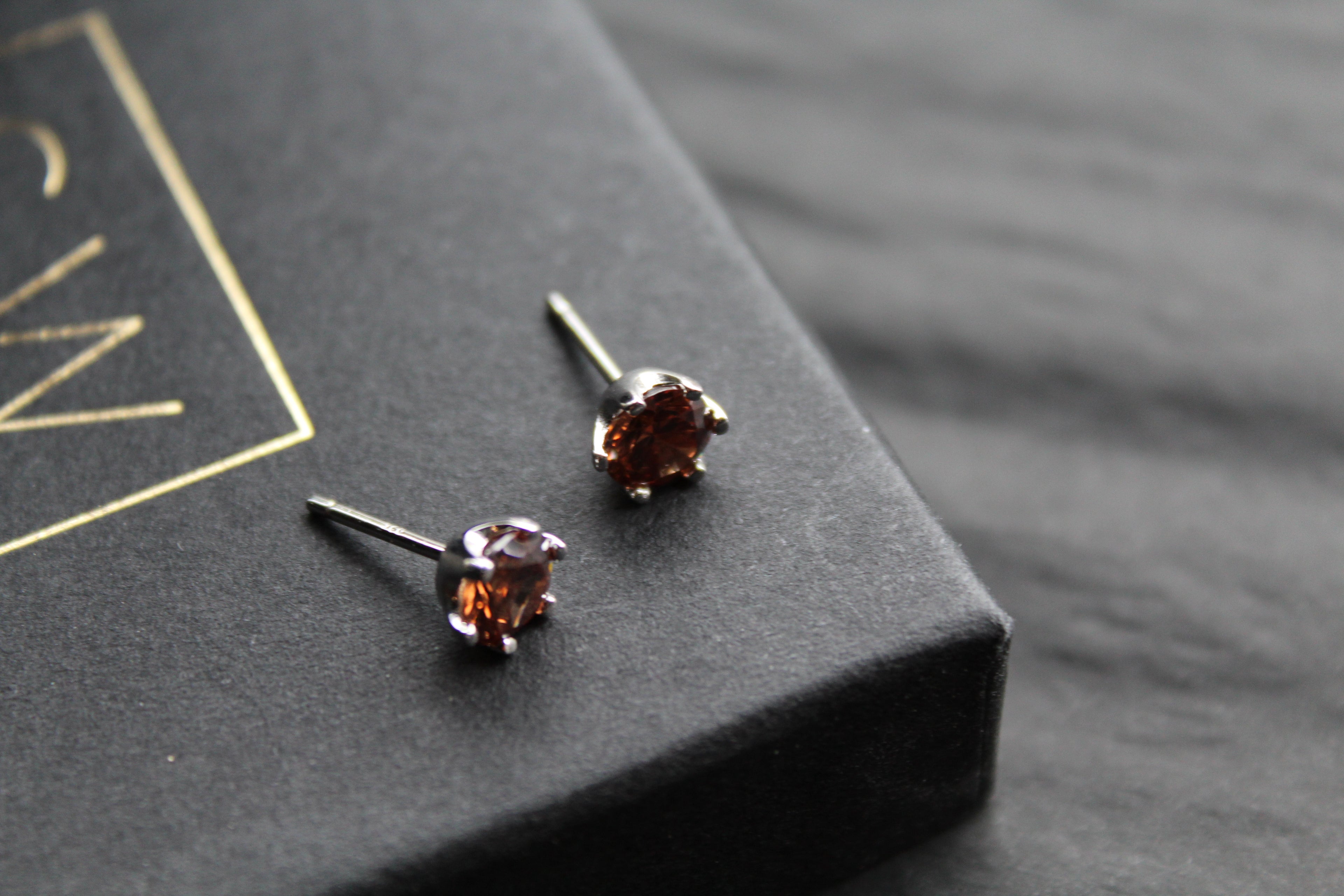 Cubic Zirconia Coloured Studs