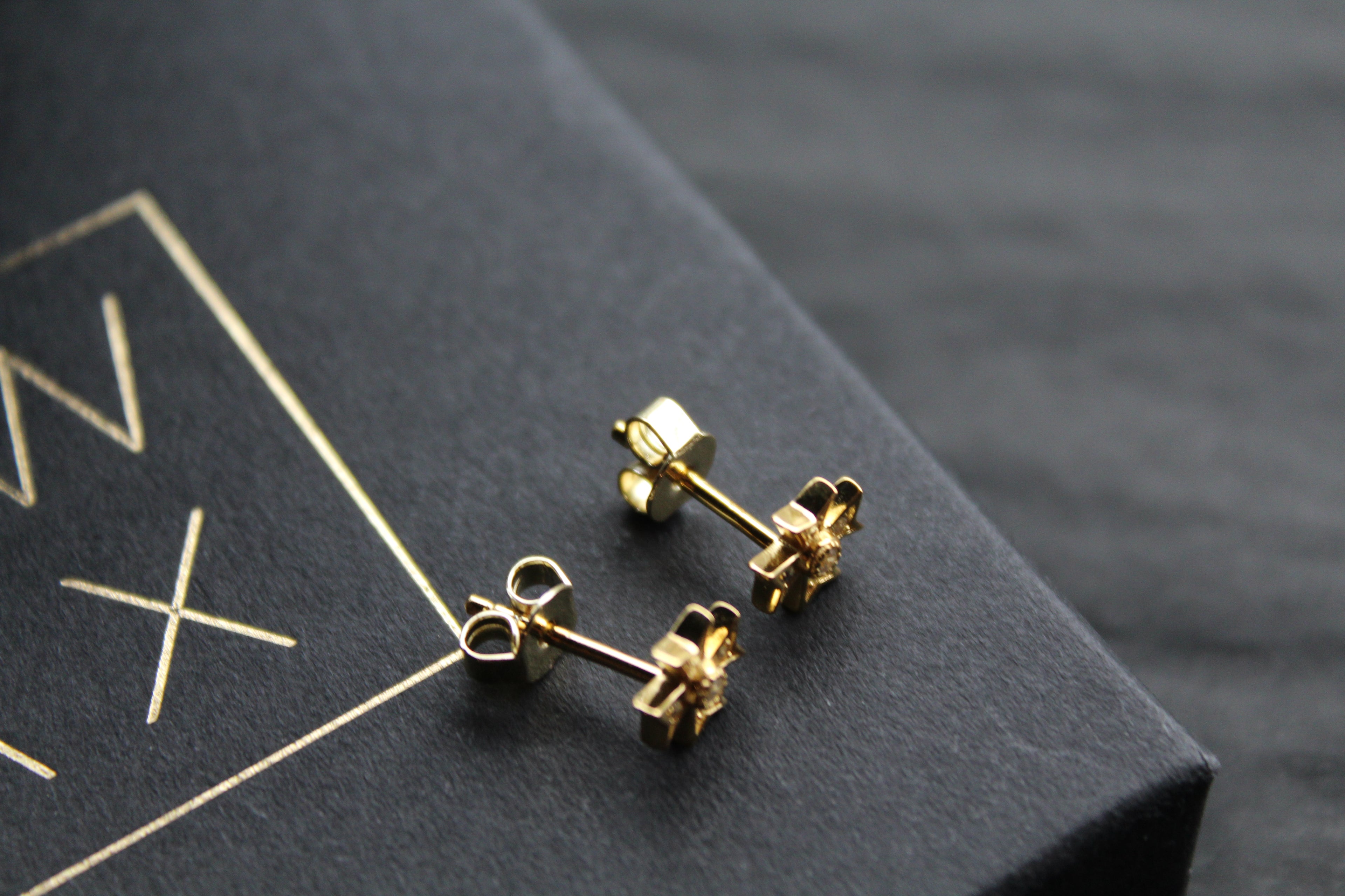 Cubic Zirconia Maltese Cross Earrings