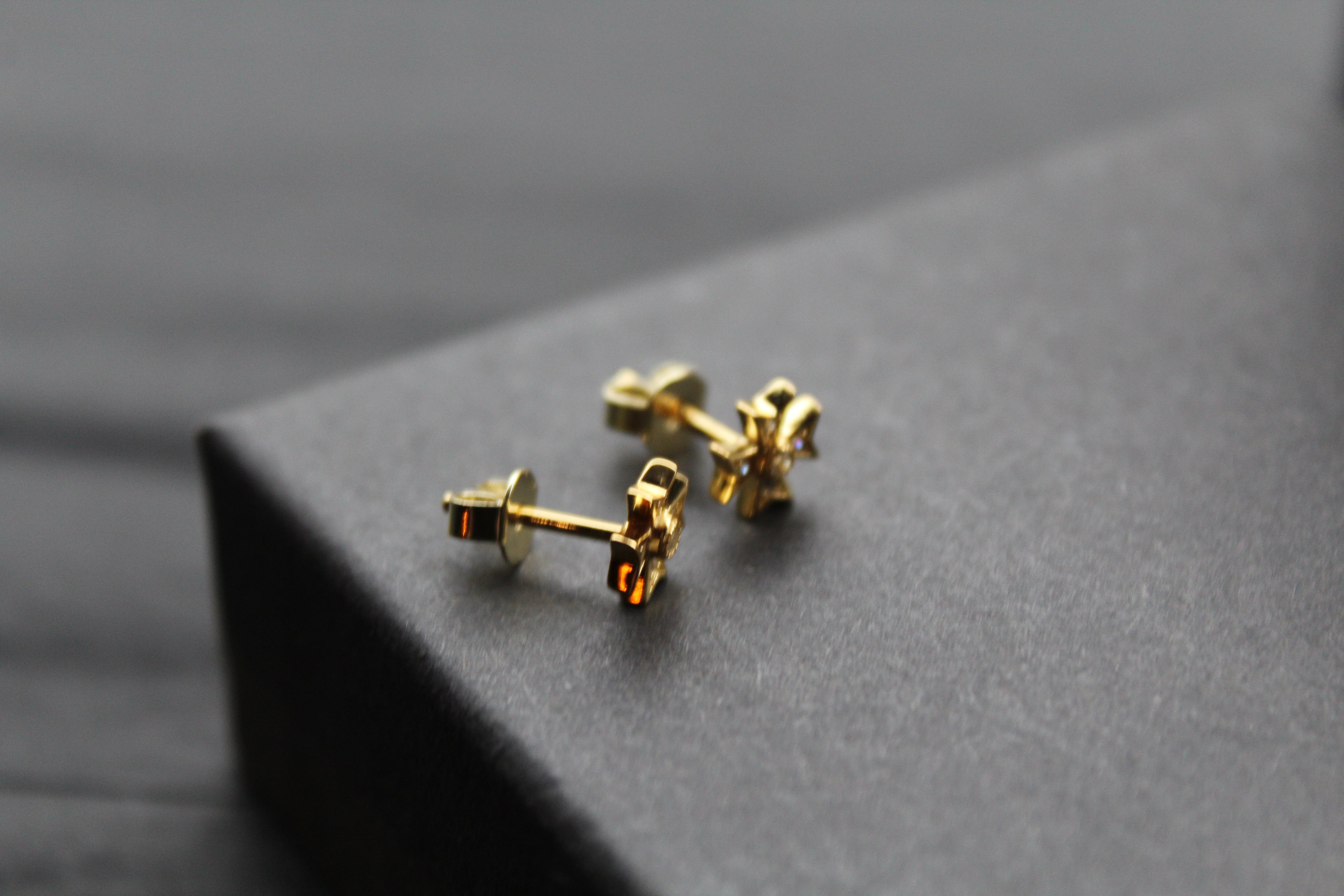 Cubic Zirconia Maltese Cross Earrings
