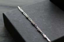 Load image into Gallery viewer, Cubic Zirconia Paperlink Chain Bracelet

