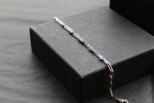 Load image into Gallery viewer, Cubic Zirconia Paperlink Chain Bracelet
