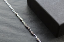 Load image into Gallery viewer, Cubic Zirconia Paperlink Chain Bracelet
