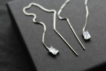 Load image into Gallery viewer, Cubic Zirconia Silver Threaders
