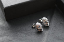 Load image into Gallery viewer, Cubic Zirconia Skull Studs
