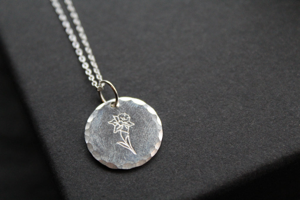 Daffodil Birth Flower Necklace