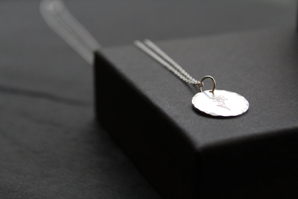 Daffodil Birth Flower Necklace