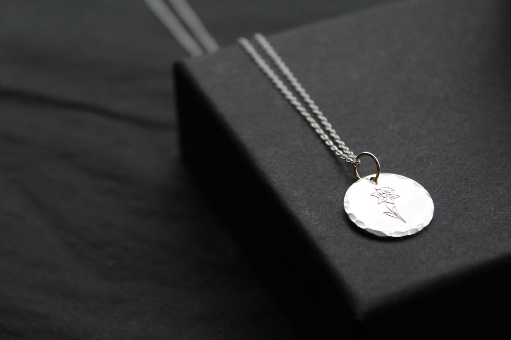Daffodil Birth Flower Necklace