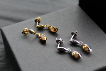 Load image into Gallery viewer, Dainty Double Drop Earrings with Golden Citrine
